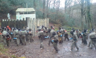Paintballing action at the Fort